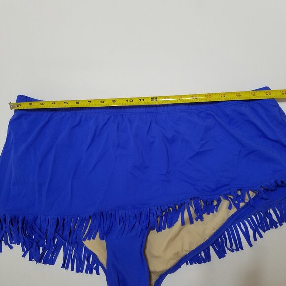 NWT Swimsuits For All Swim Set Fringe Blue Size 22 - Picture 11 of 16